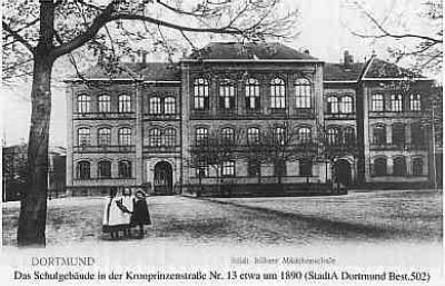 Das Schulgebäude in der Kronprinzenstraße